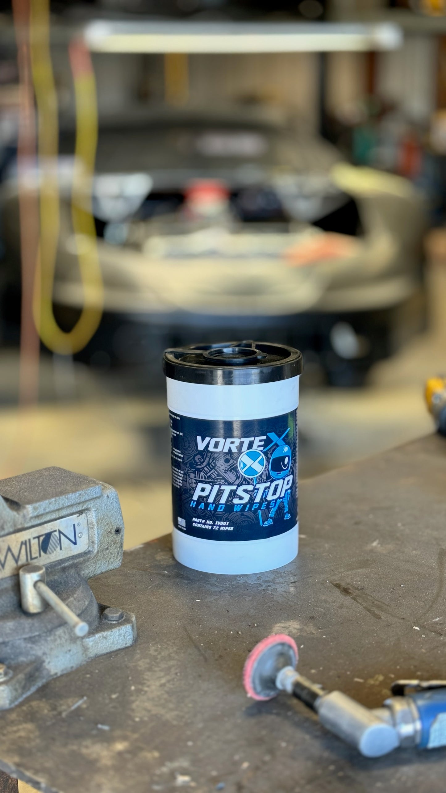 Vortex “Pit Stop” Hand Wipes - Single Tub